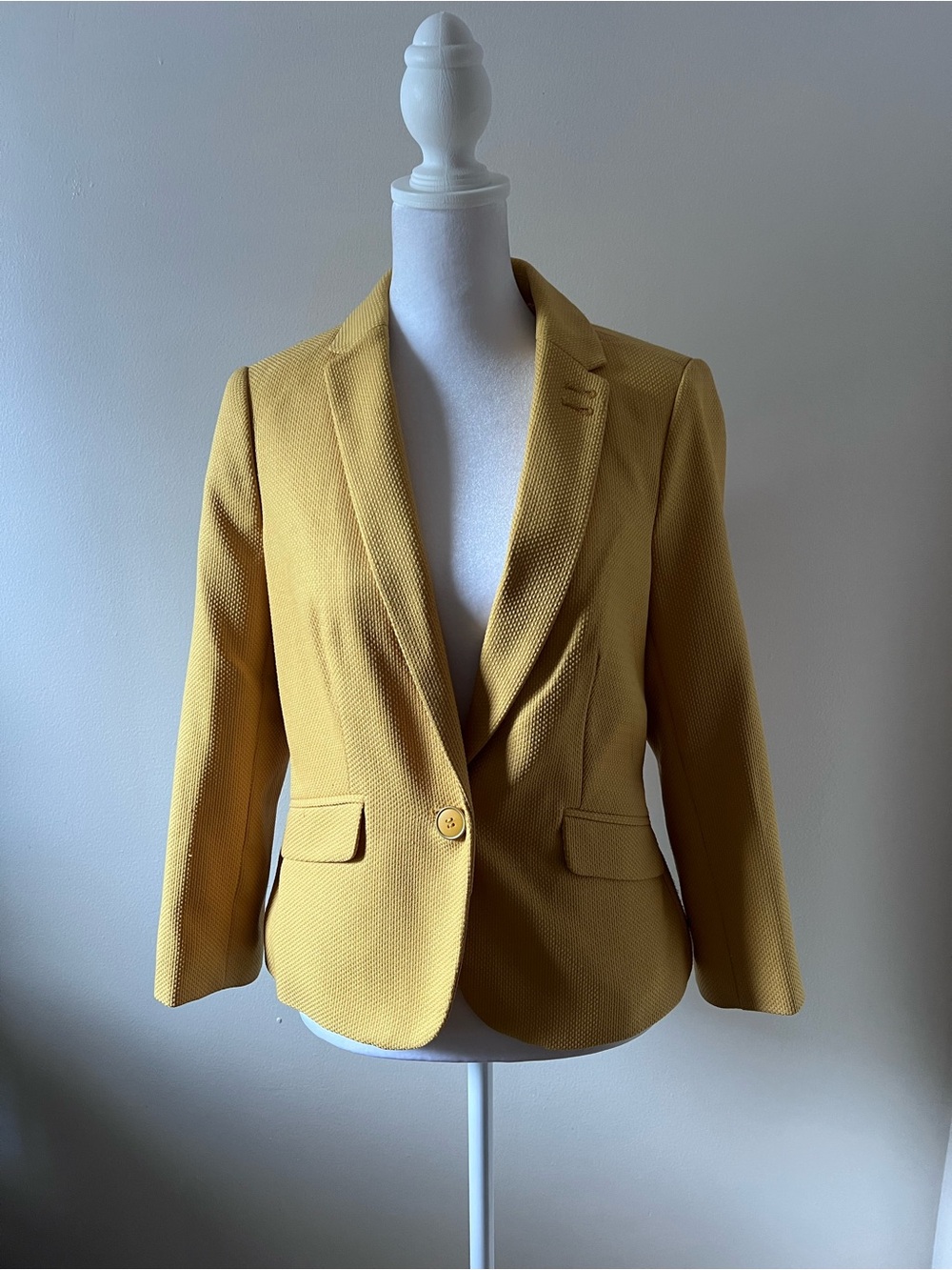 The Limited Mustard Yellow Single-Button Blazer